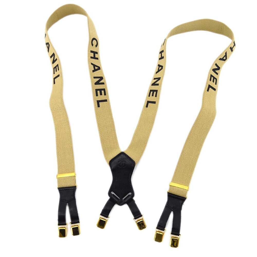 Chanel Logo Suspenders Canvas